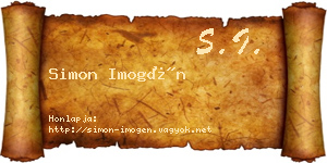 Simon Imogén névjegykártya