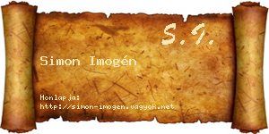Simon Imogén névjegykártya